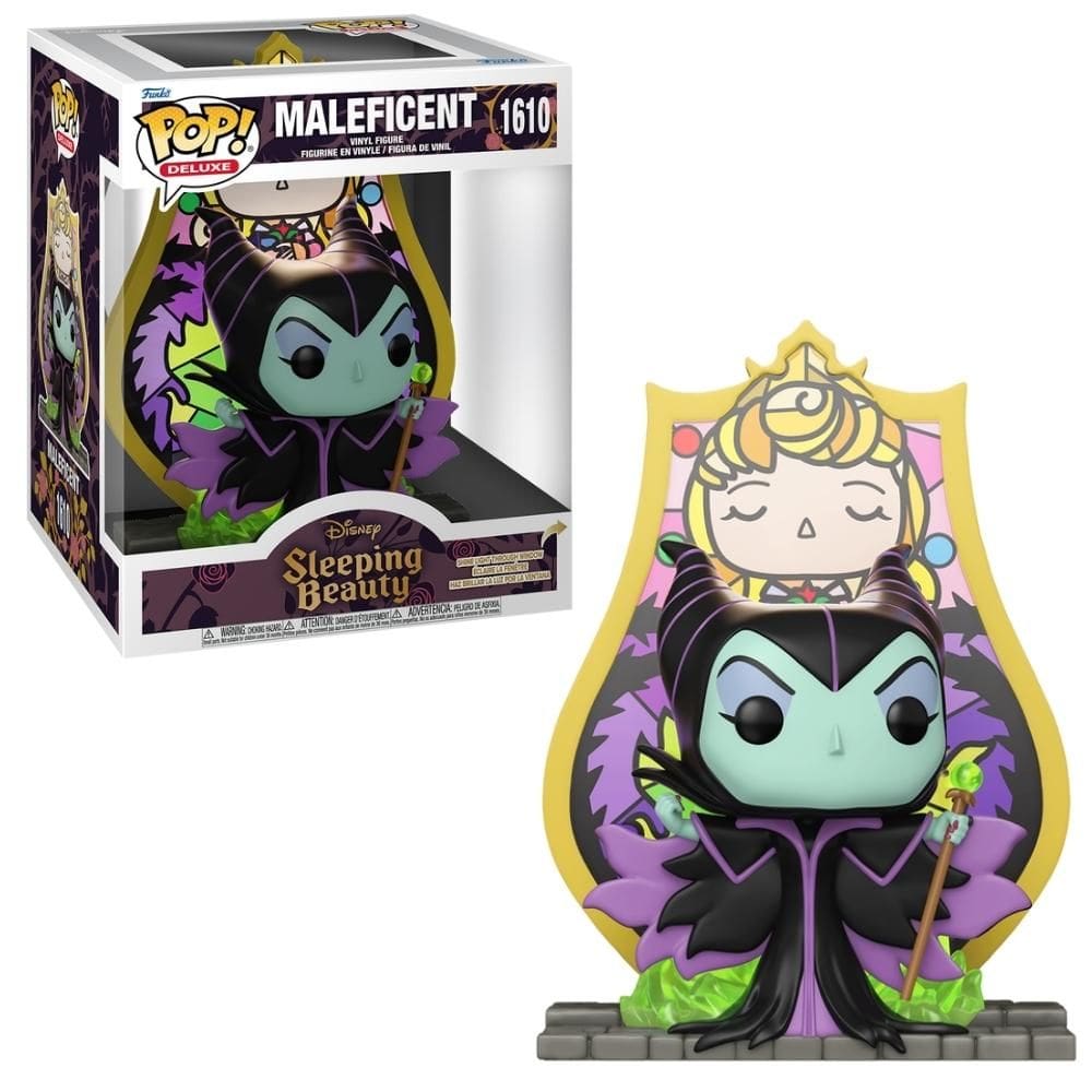 Boneco Funko Pop! Deluxe Disney Vilões - Malévola com Vitral
