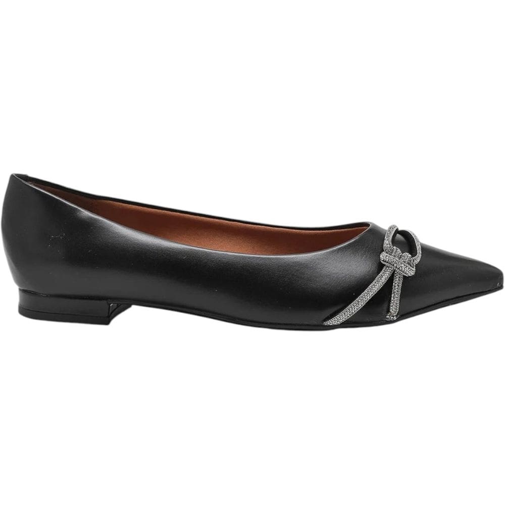 Sapatilha Feminina Casual Dia a Dia Passeio Trabalho Bico Fino com Strass Vizzano 1206.1006