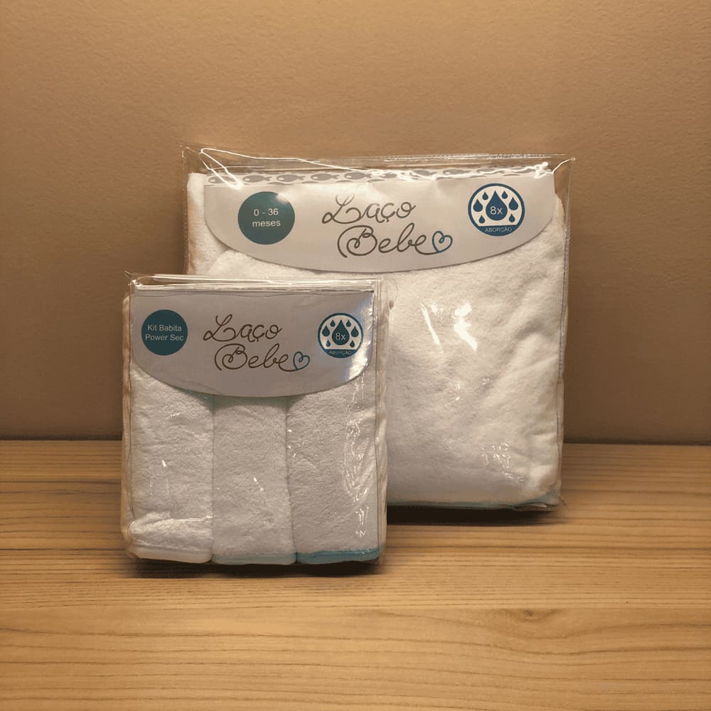 Kit Toalha de Banho e 3 Paninhos de Boca/Babitas Verde - Laço Bebê