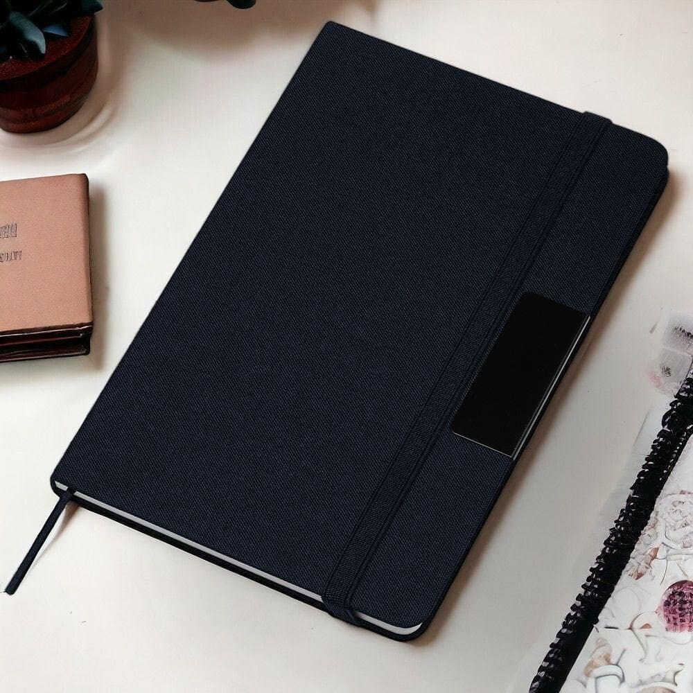 Caderno Elegante De 80 Folhas Com Elástico Azul - Ideal Para Anotações E Tarefas!