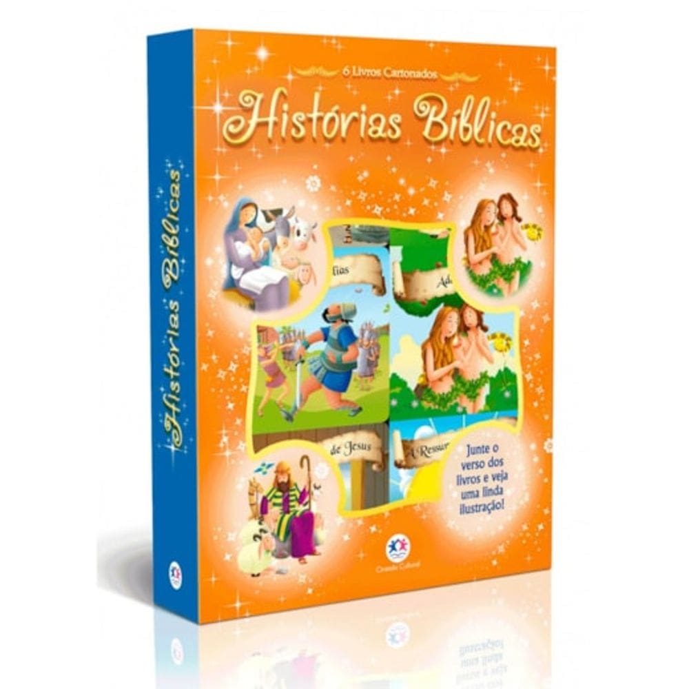 Livro Box com 6 Minilivros Histórias bíblicas