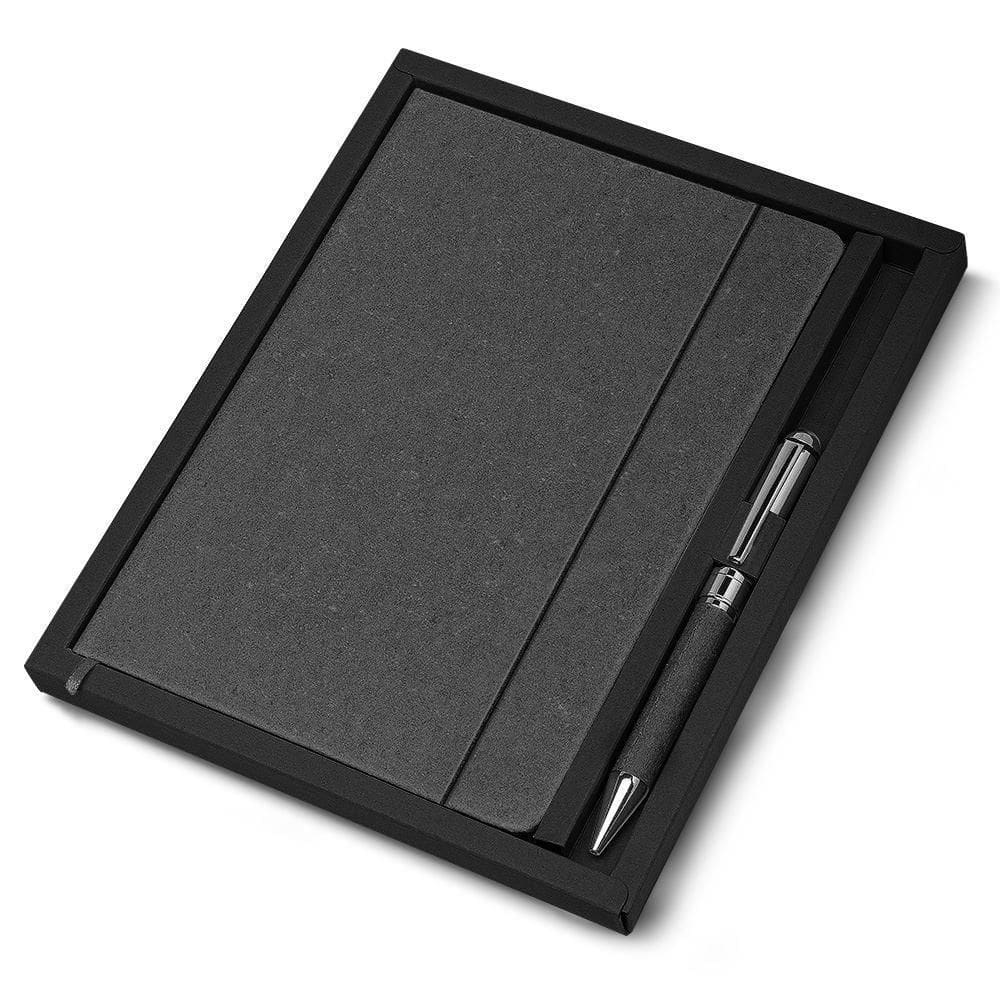 Caderno Elegante De Anotações Com Elástico E Caneta Preta - Estilo E Praticidade Em Suas Mãos