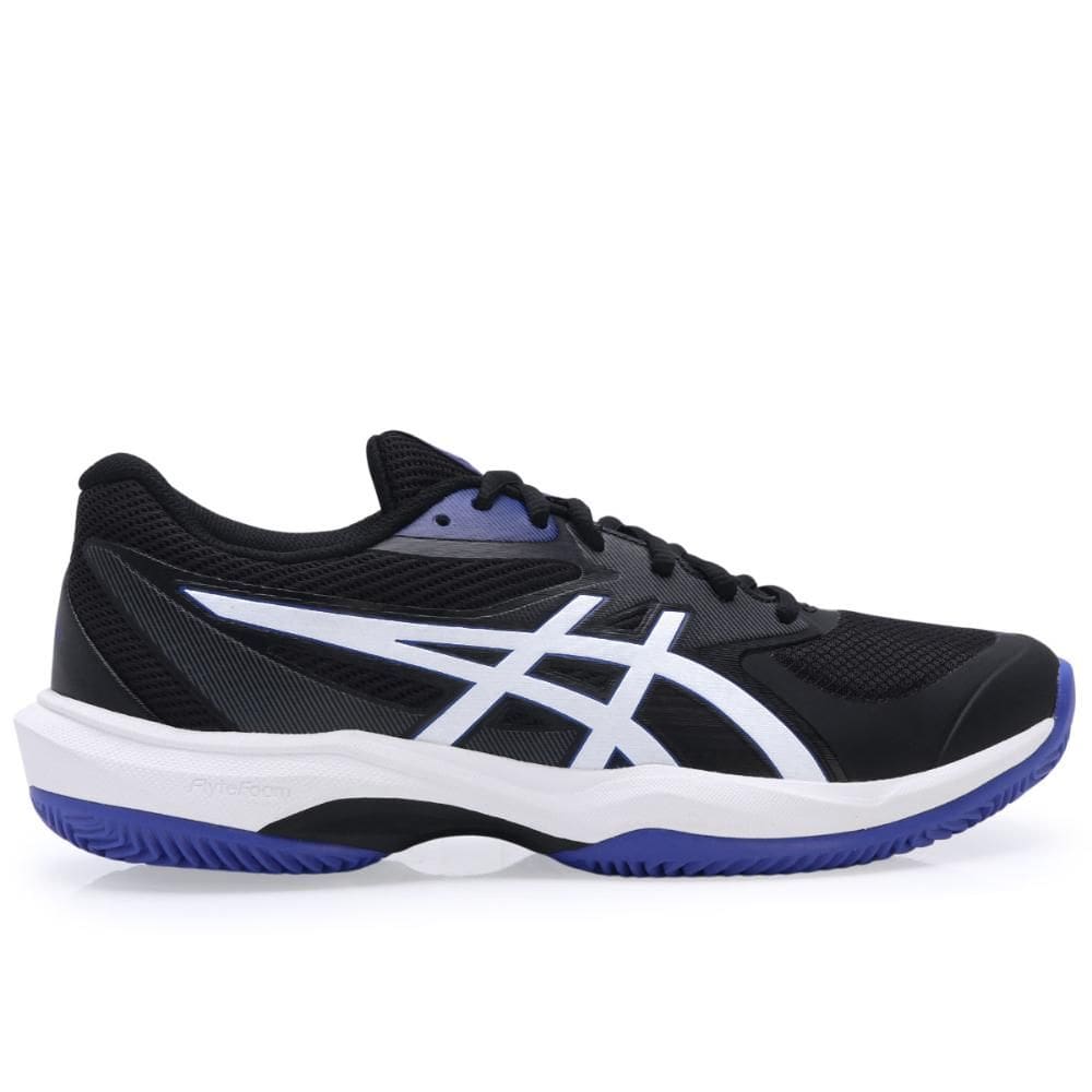 Tênis Asics Game FF - Clay - Saibro - Preto Branco e Azul