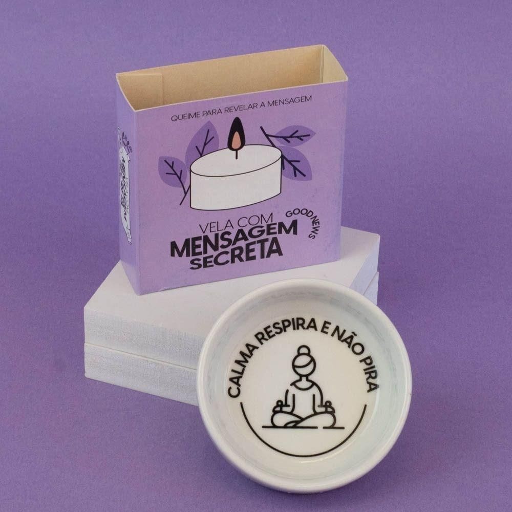 Vela Aromática Secreta - Baunilha Relaxante Com Mensagem De Amor E Conforto