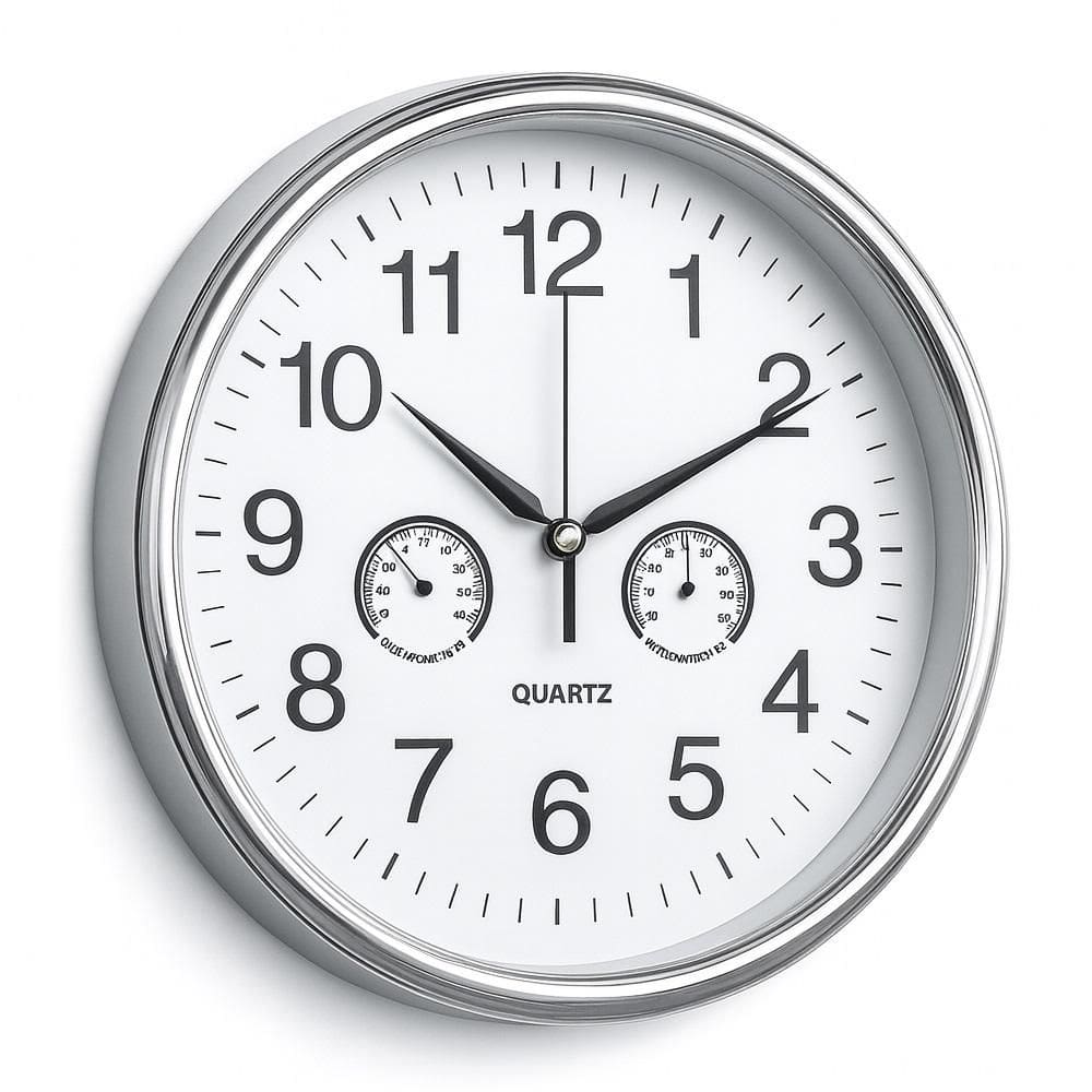 Relogio Medidor Temperatura Umidade Decorativo Luxo Sala Cozinha Quarto Escritorio Consultorio