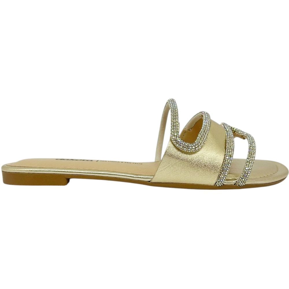 Tamanco Feminino Rasteira Casual Dia a Dia Passeio Trabalho com Strass Ultra Conforto Dakota Y9141