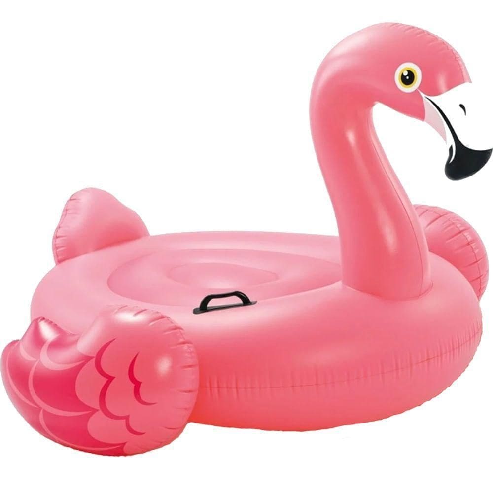 Boia Infantil Inflável De Plástico Flamingo Rosa 142x137x97cm - 57558 - Intex Bote Inflavel Flamingo Intex - 57558 -
