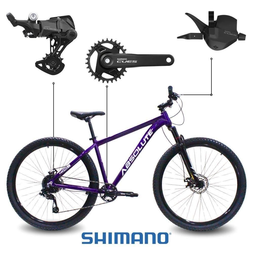 Bicicleta Aro 29 Absolute Nero 5 Shimano Cues 9v Alumínio Freio Hidráulico 15 Roxo