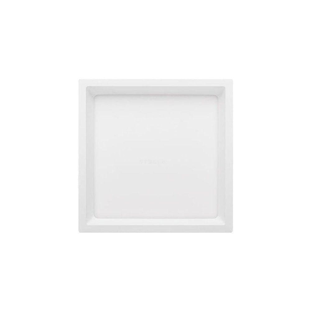 Painel De Led Embutir Stella Eco Quadrado 17x17cm 12w Branco - 3000k - Luz Amarela