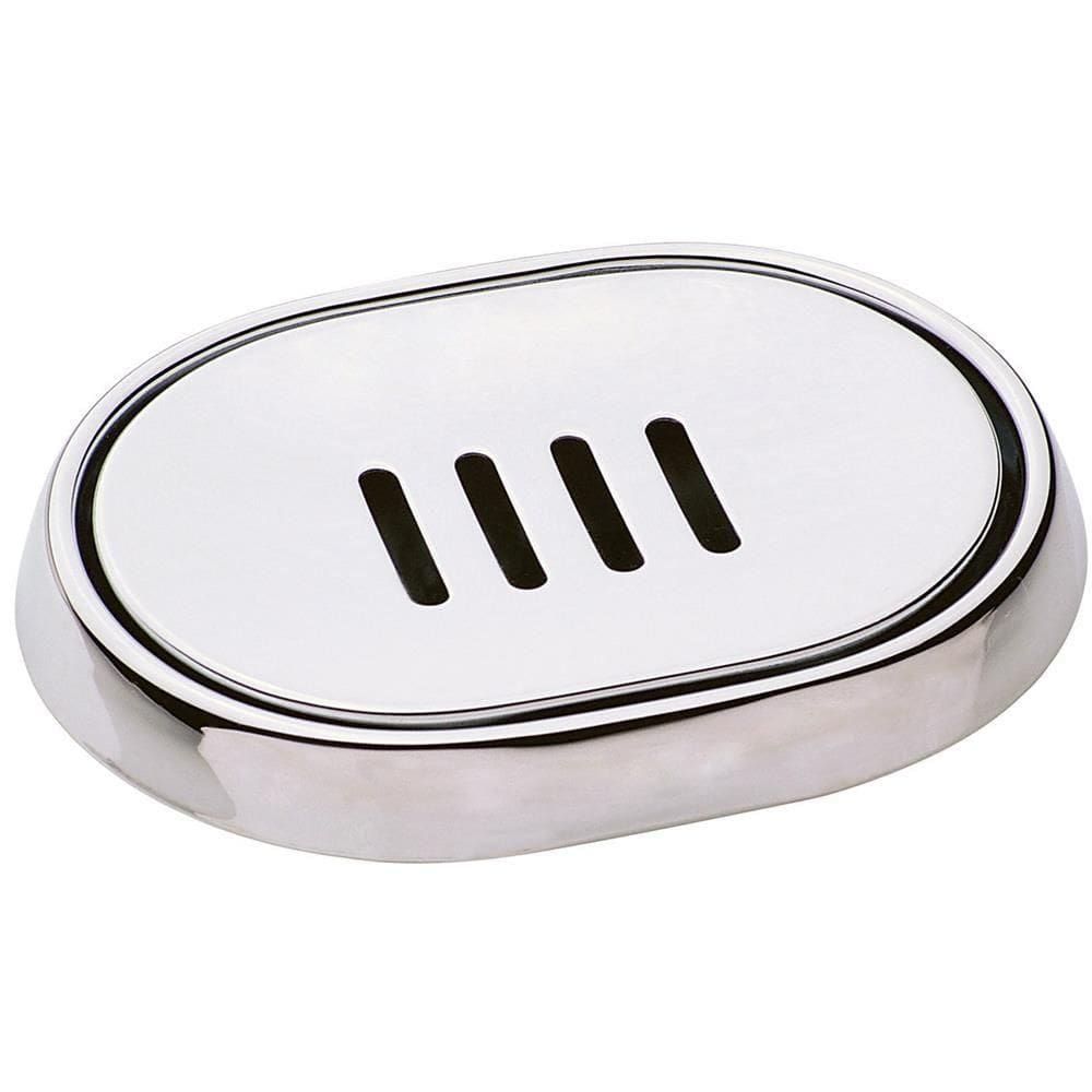 Saboneteira De Balcão Standard Cromada Oval - 3020 - Jackwal Saboneteira Oval Balcao Latao Cromado Ja