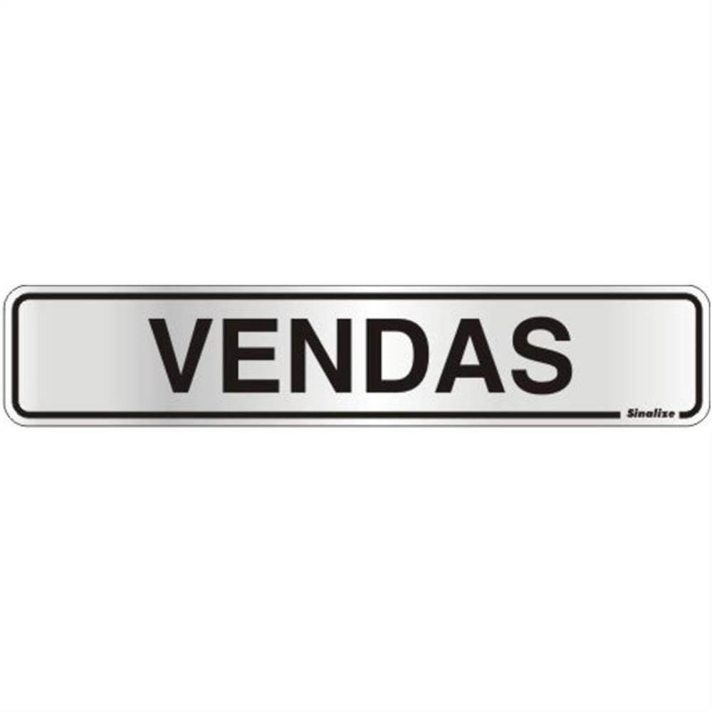 Placa De Alumínio Auto-adesiva 5x25cm Vendas - 100 Aa - Sinalize Placa Auto-ades.5x25cm(vendas)sinalize 100aa
