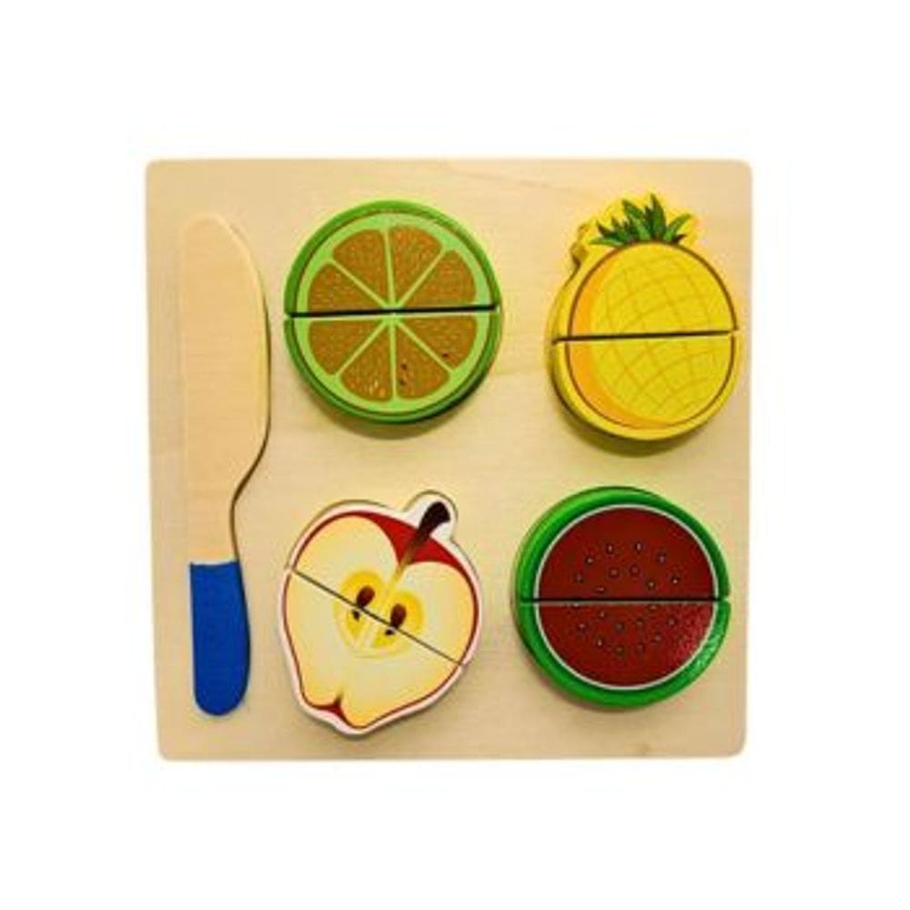 Crec Crec MDF 6 Pecas Toymix Frutas com Acessorios para Montar e Encaixar