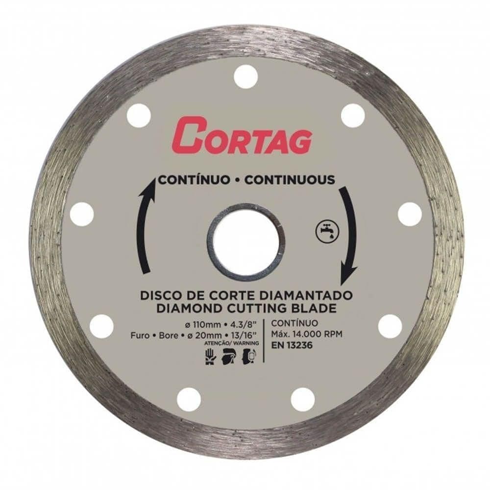 Disco De Corte Diamantado Continuo De 110mm - 60697 - Cortag