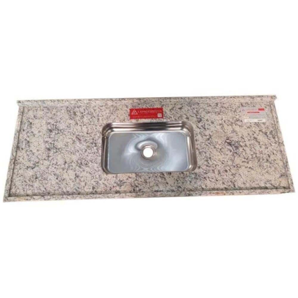 Pia De Granito Bege Arabesco 2,00 Metros - La Pia De Granito Bege Arabesco 2,00 Metros - Lg