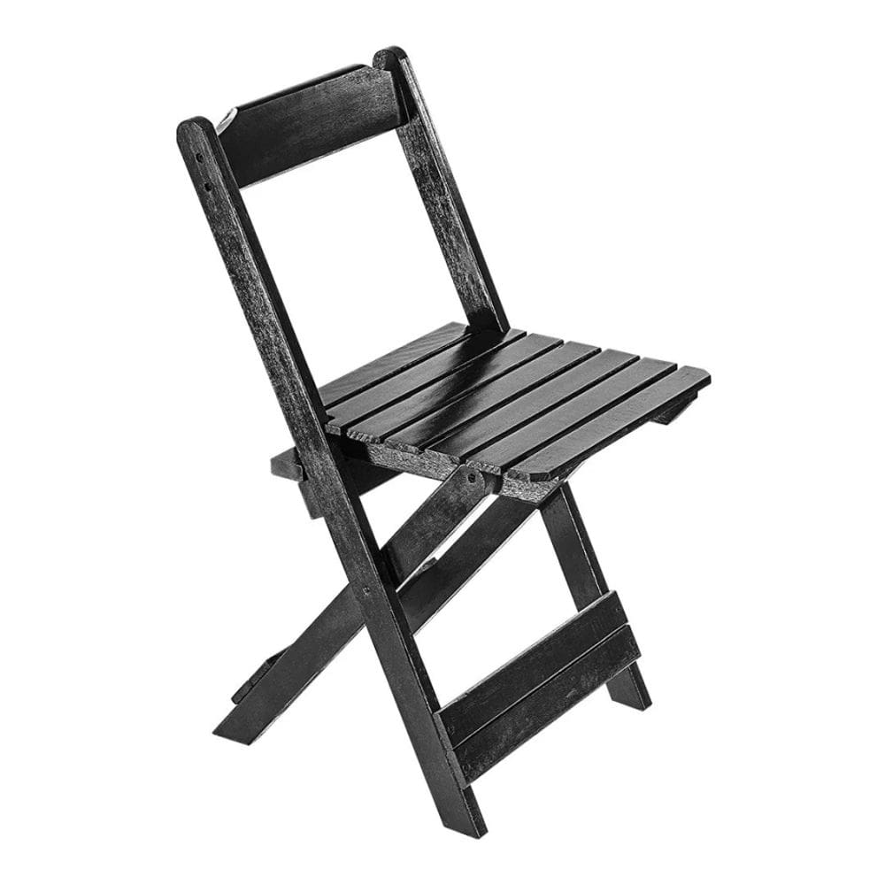 Cadeira de Madeira Dobrável Preta Maplan