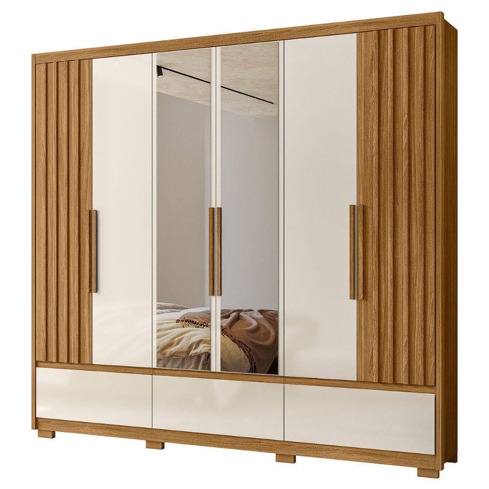 Guarda Roupa Casal Espelho 6P 240 cm Amazonas Moval