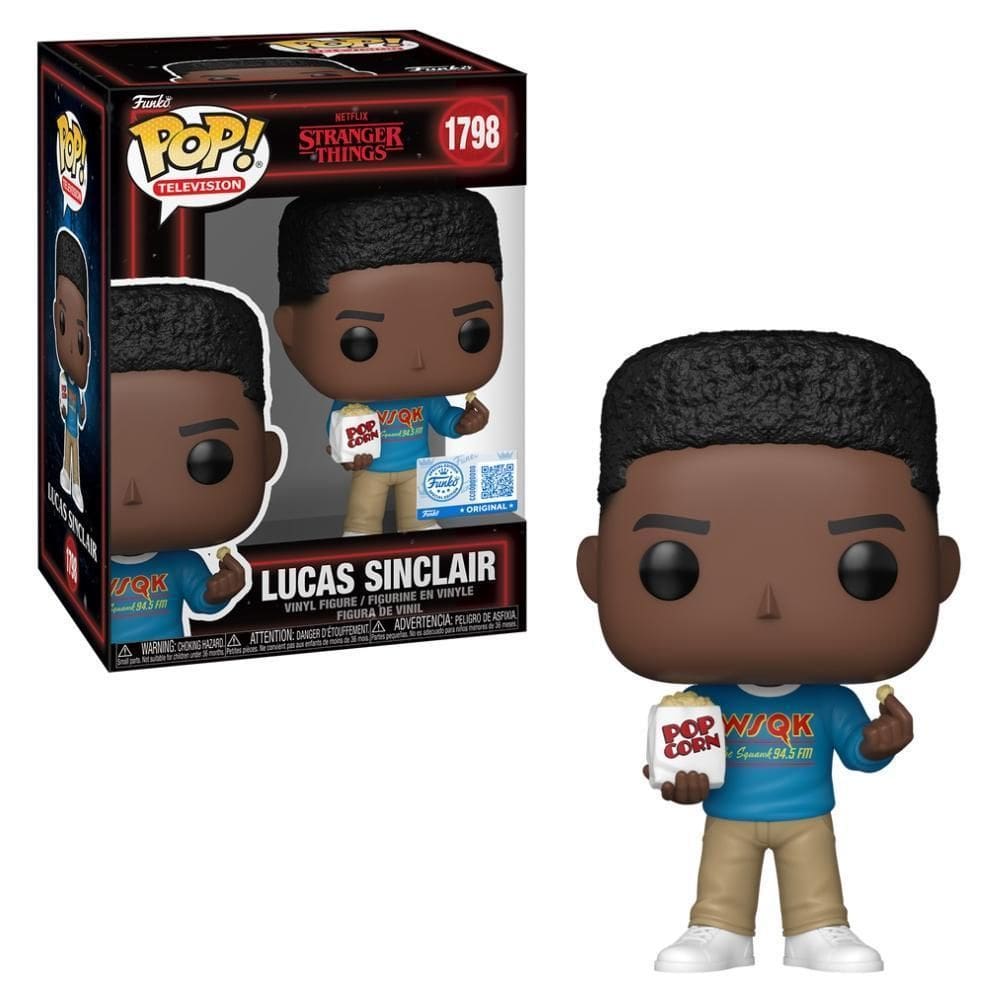 Boneco Funko Pop Excl. Stranger Things T5 Lucas Com Pipoca