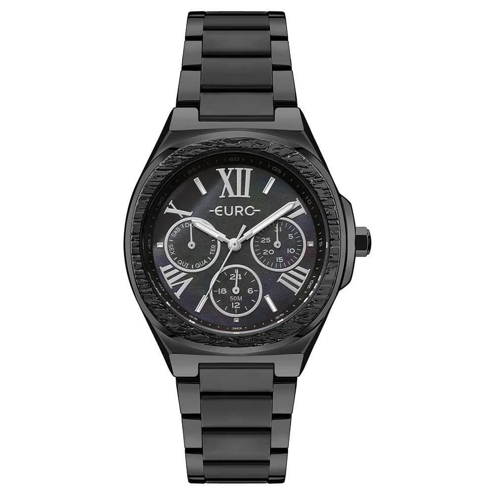 Relógio Euro Feminino Multiglow Preto - EU6P79AH/4P