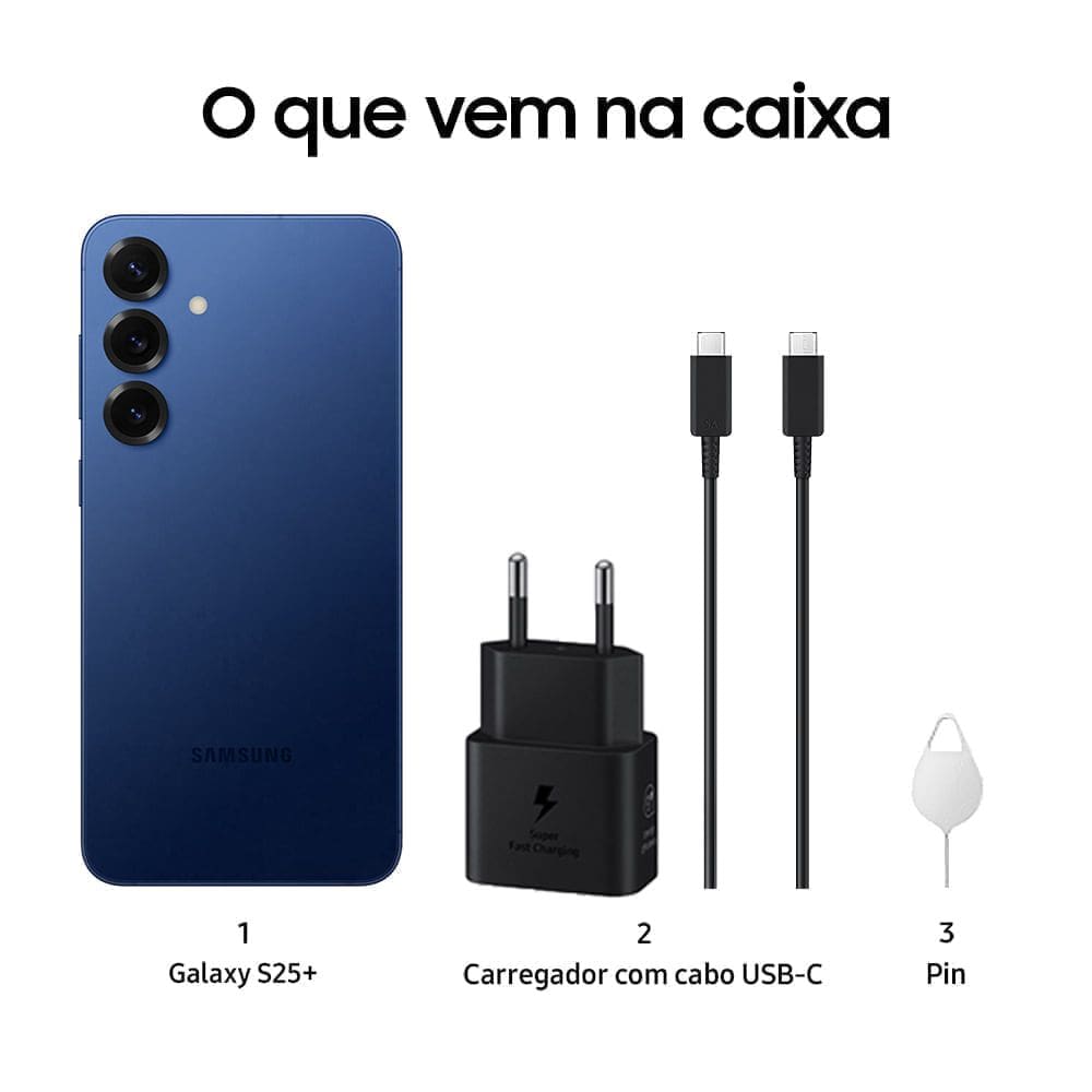Celular Samsung Galaxy S25+ 5G, 256GB, | Casas Bahia