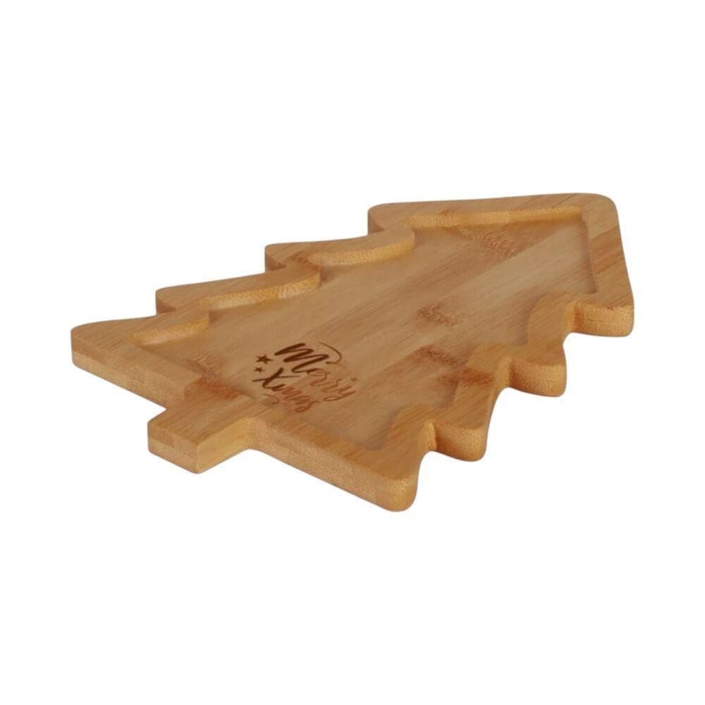 Prato De Bambu Natalino Em Forma De árvore - Toque Festivo Para Suas Celebrações!