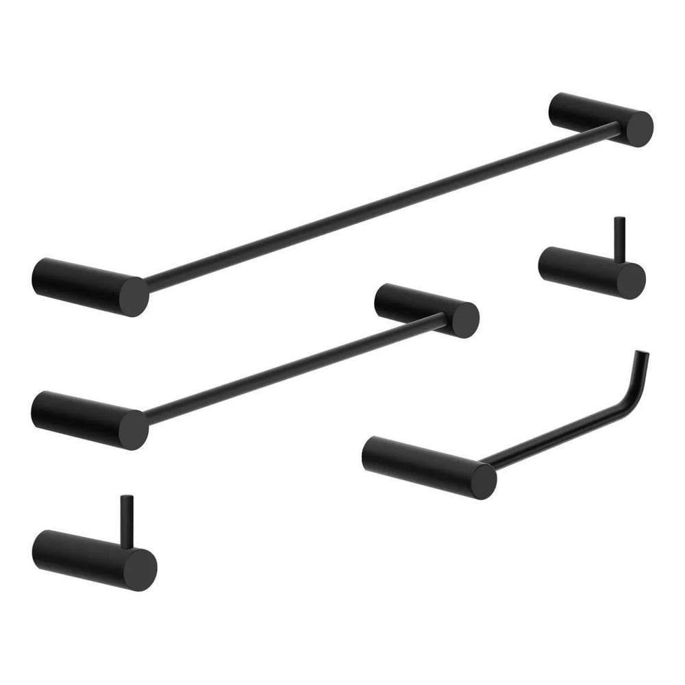 Kit Acessórios Banheiro 5 Peças Preto Fosco Orion 2070Or