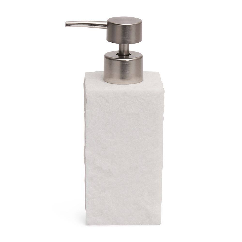 Porta Sabonete Liquido em Poliresina Branca 17cm 21660 Mart