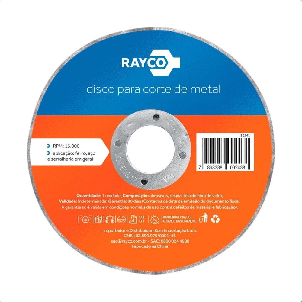 Disco Corte Metal 4.1/2 115X1X22,23Mm Ultra Fino