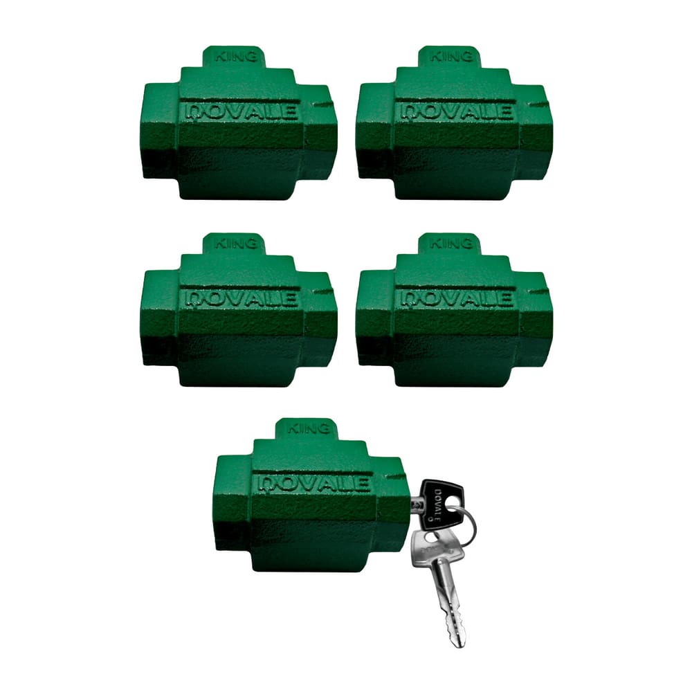 05 Fechadura Cadeado De Solo Para Porta Enrolar Mestrada Com Segredos Iguais