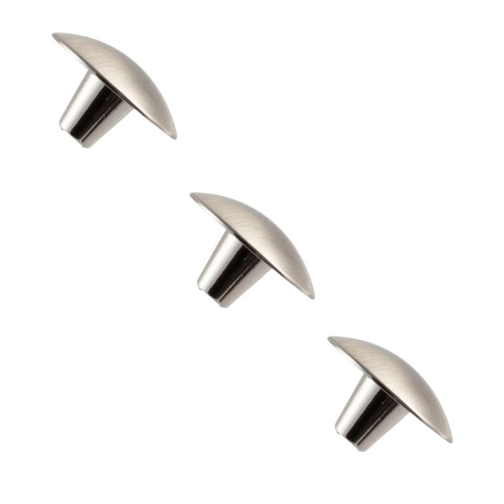 Kit 3 Puxador Orion 55 X 27Mm Niquel Escovado Zen Ponto