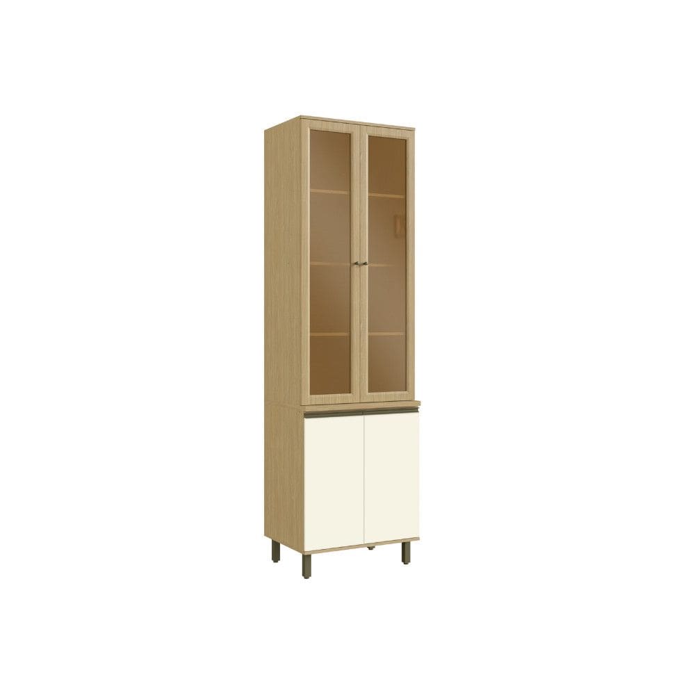 Cristaleira Nova Dubai - MDF 4 Portas 5 Prateleiras - Casamia