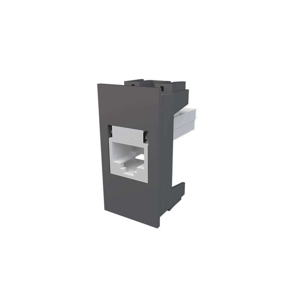 Módulo Tomada Para Rede De Informática Fame Habitat Onix Rj45 Cat5e 8 Vias Onix