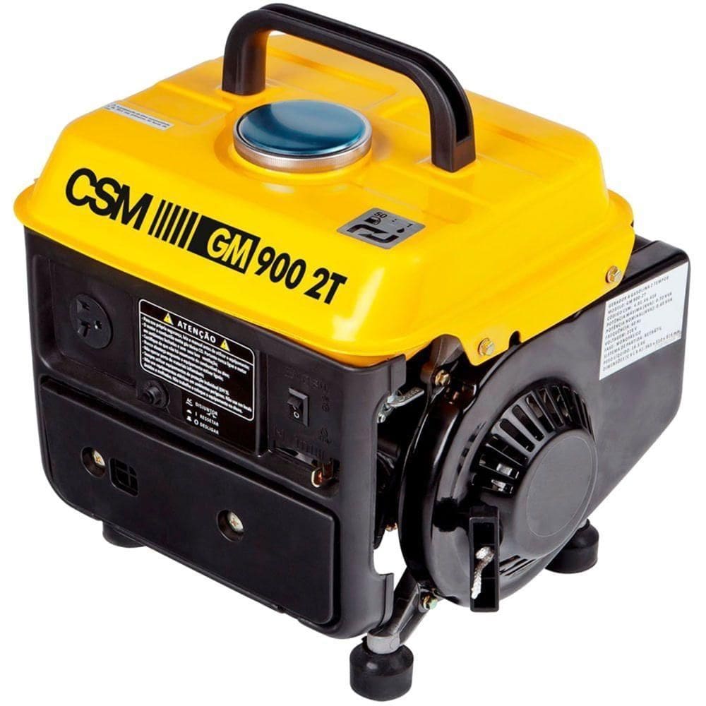 Gerador De Energia Portátil A Gasolina Gm-900 1.100kva 2t 220 Volts Partida Manual - 40144416 - Csm