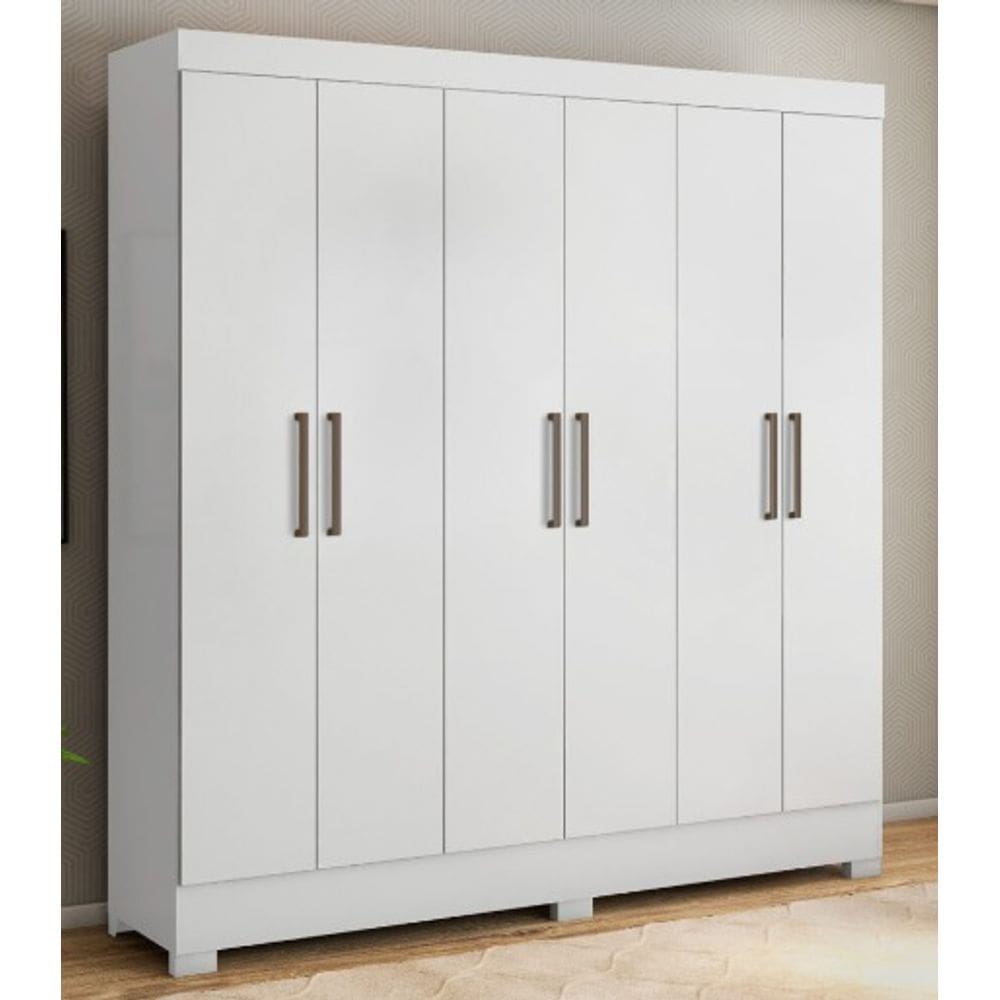 Guarda Roupa 6 portas PRÁTICO BRANCO