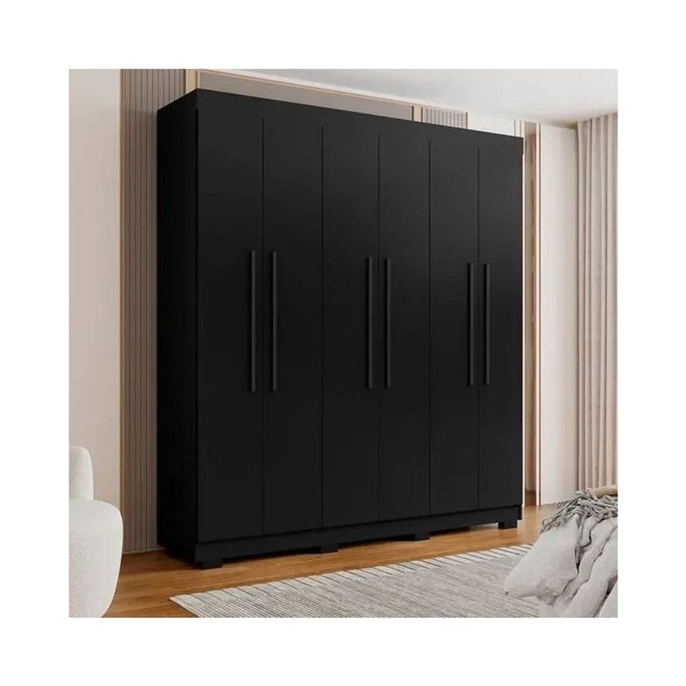 Guarda Roupa 6 portas PORTO BELLO PRETO