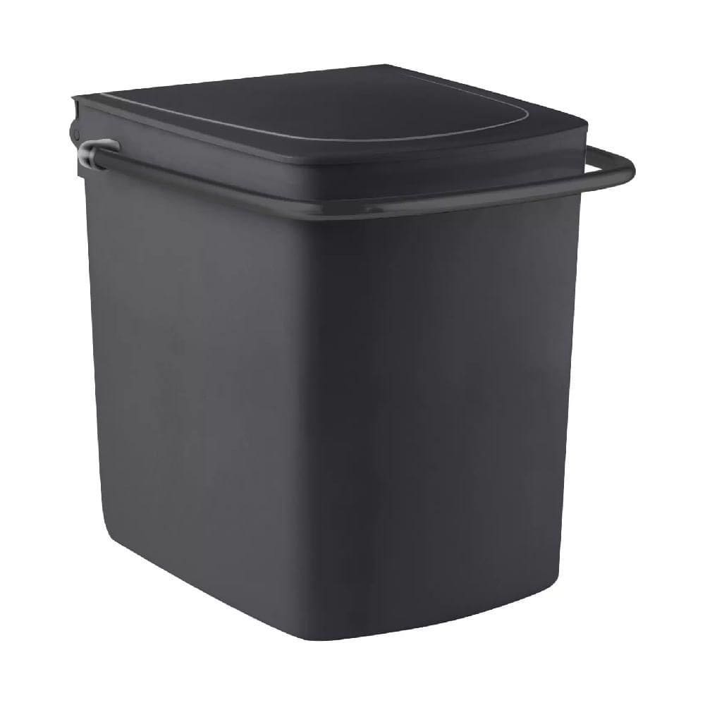 Lixeira 24x29x25,5cm Alça Black -1180 - Cris-metal Lixeira 24x29x25,5cm Alca Curta Black 1180 Cris Metal