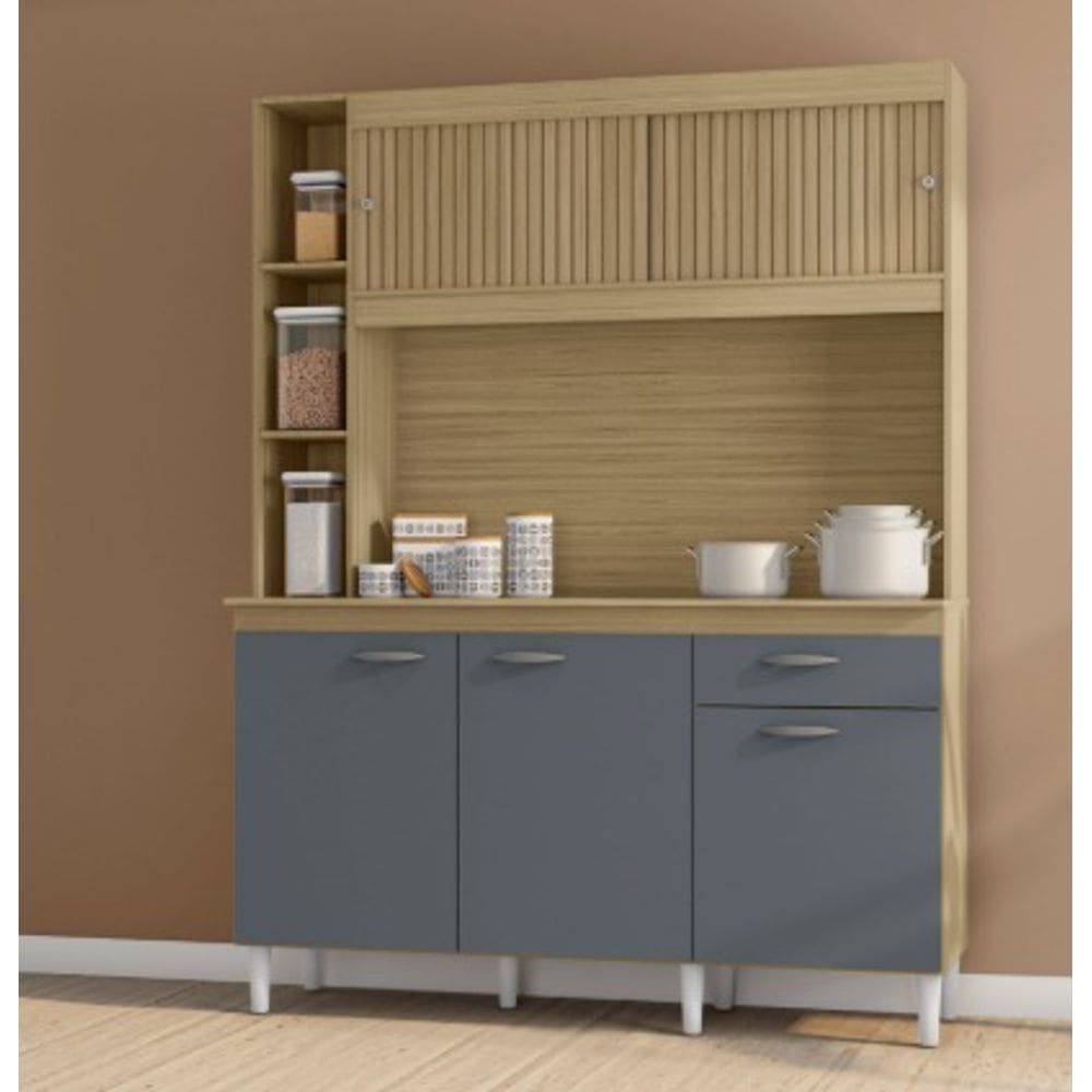 Kit Duda 2Pts Correr 1Gav 1,40 Damasco Ripado/Cinza