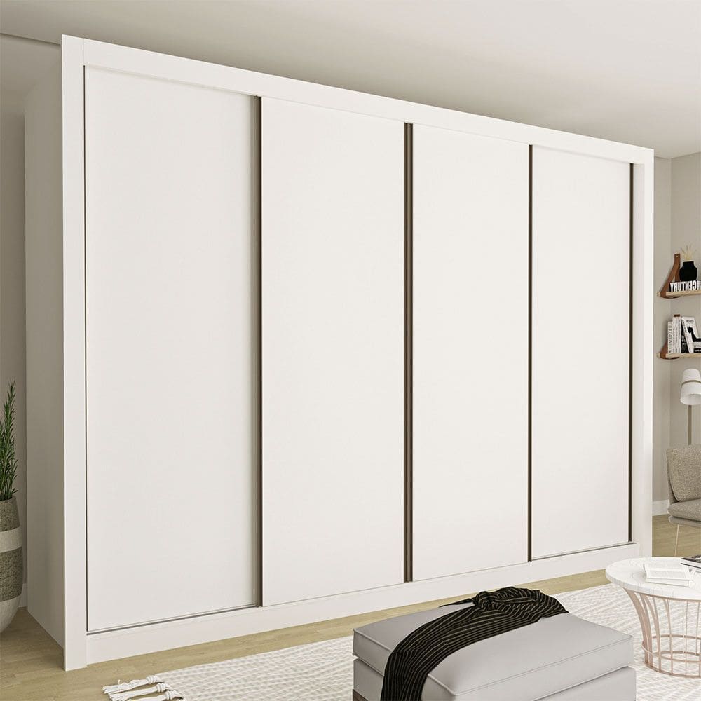 Guarda Roupa Casal Milano 4 Portas 4 Gavetas Minastex