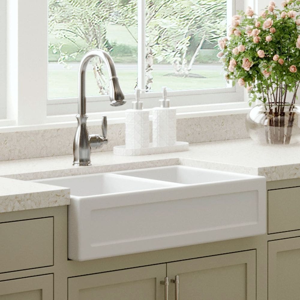 Cuba Cozinha Farm Sink Dupla Quadratta 77 cm Estilo Fazenda Avental