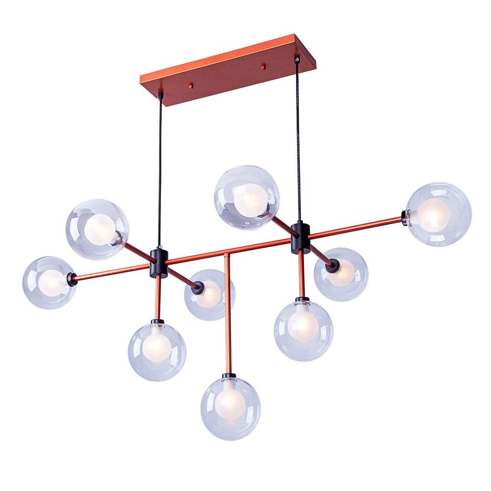 Lustre Pendente Para Sala Sputnik Manhattan Moderno 9 Lâmpadas Bivolt