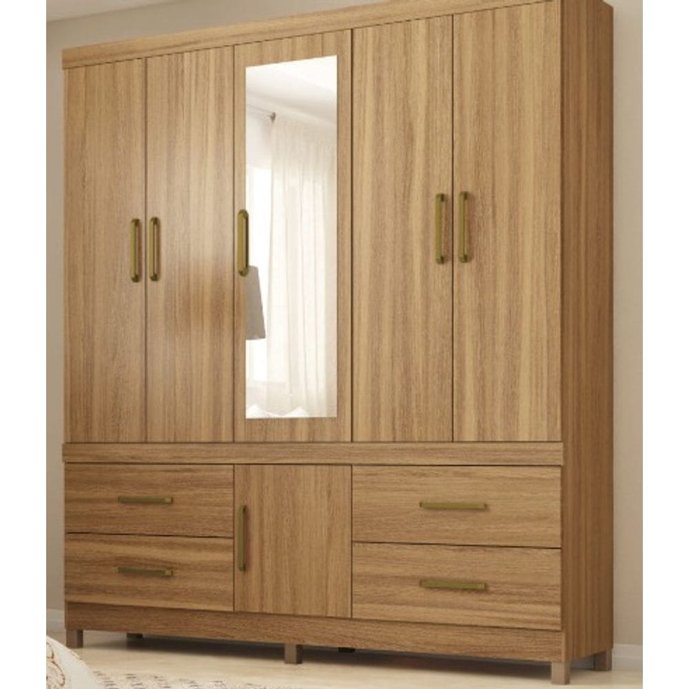 Guarda Roupa GUARUJÁ com espelho AMENDOA