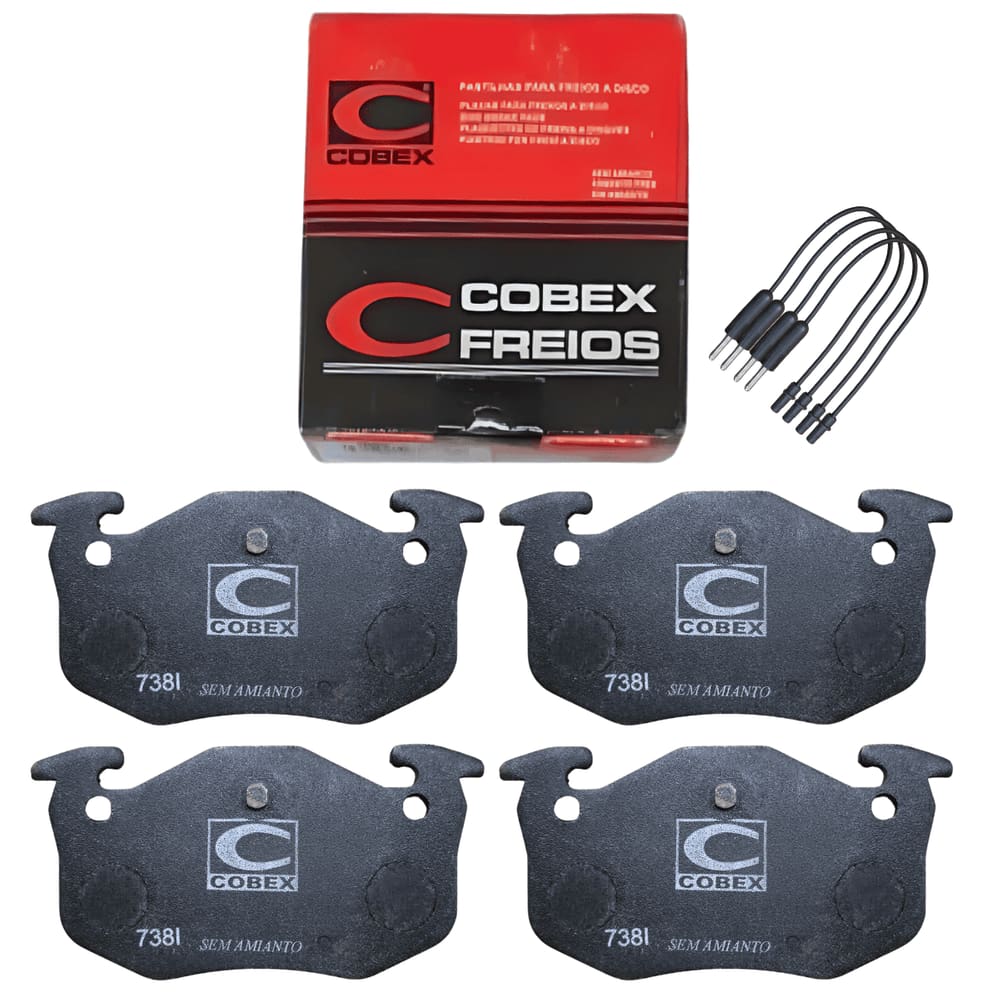 Jogo de Pastilhas de Freio Dianteira Cobex 5519 P/ Peugeot 205 1.0/1.1/1.4/1.6/1.8 1983 a 1986