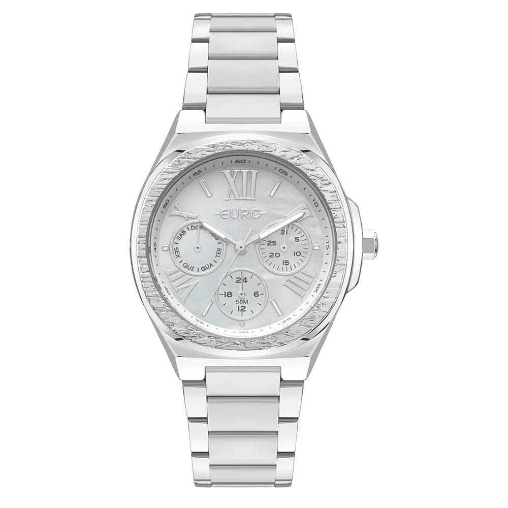 Relógio Euro Feminino Multiglow Prata - EU6P79AF/4B