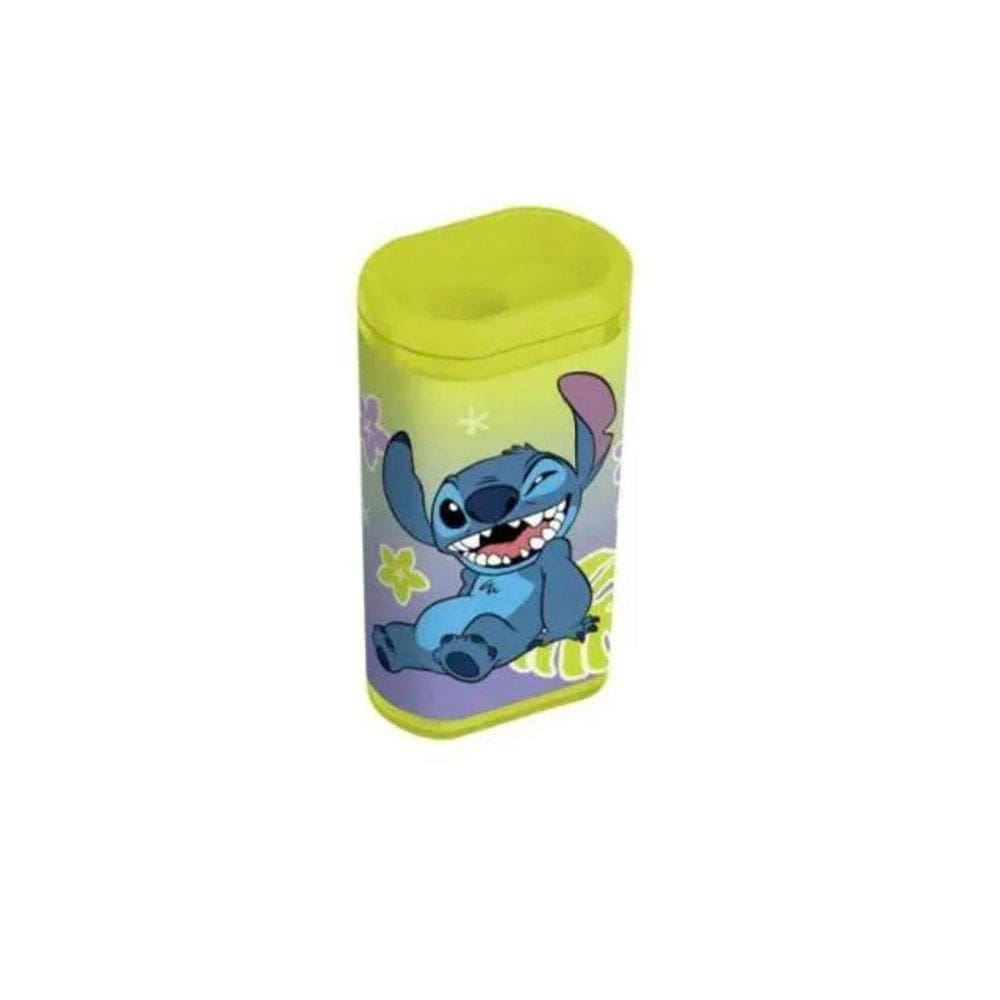 Apontador De Lápis Com Depósito Verde Stitch Disney Molin