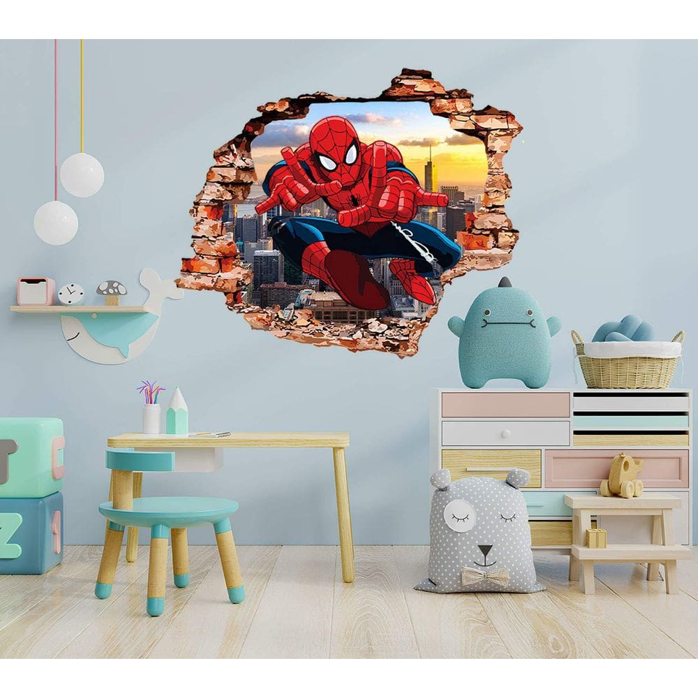 Adesivo De Parede Buraco Homem Aranha Mod07