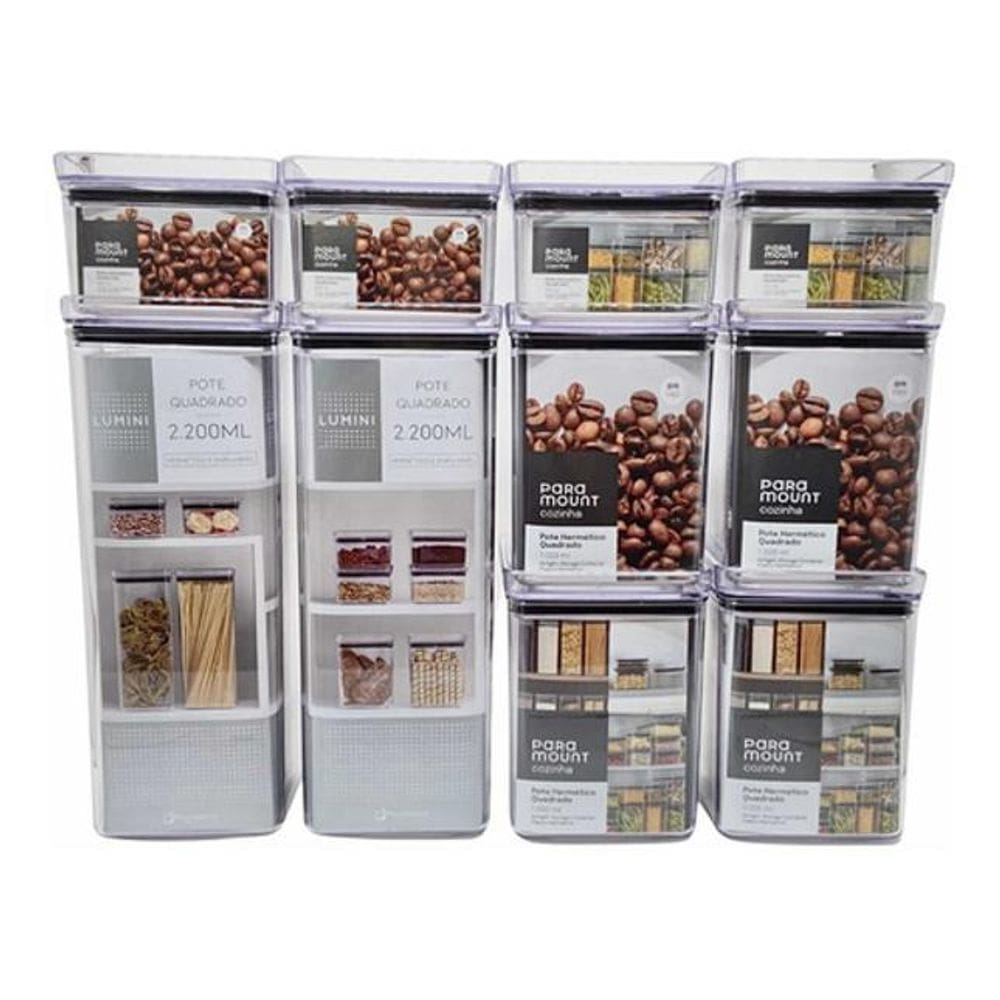Kit B 10 Potes Quadrado Lumini 1943 Paramount