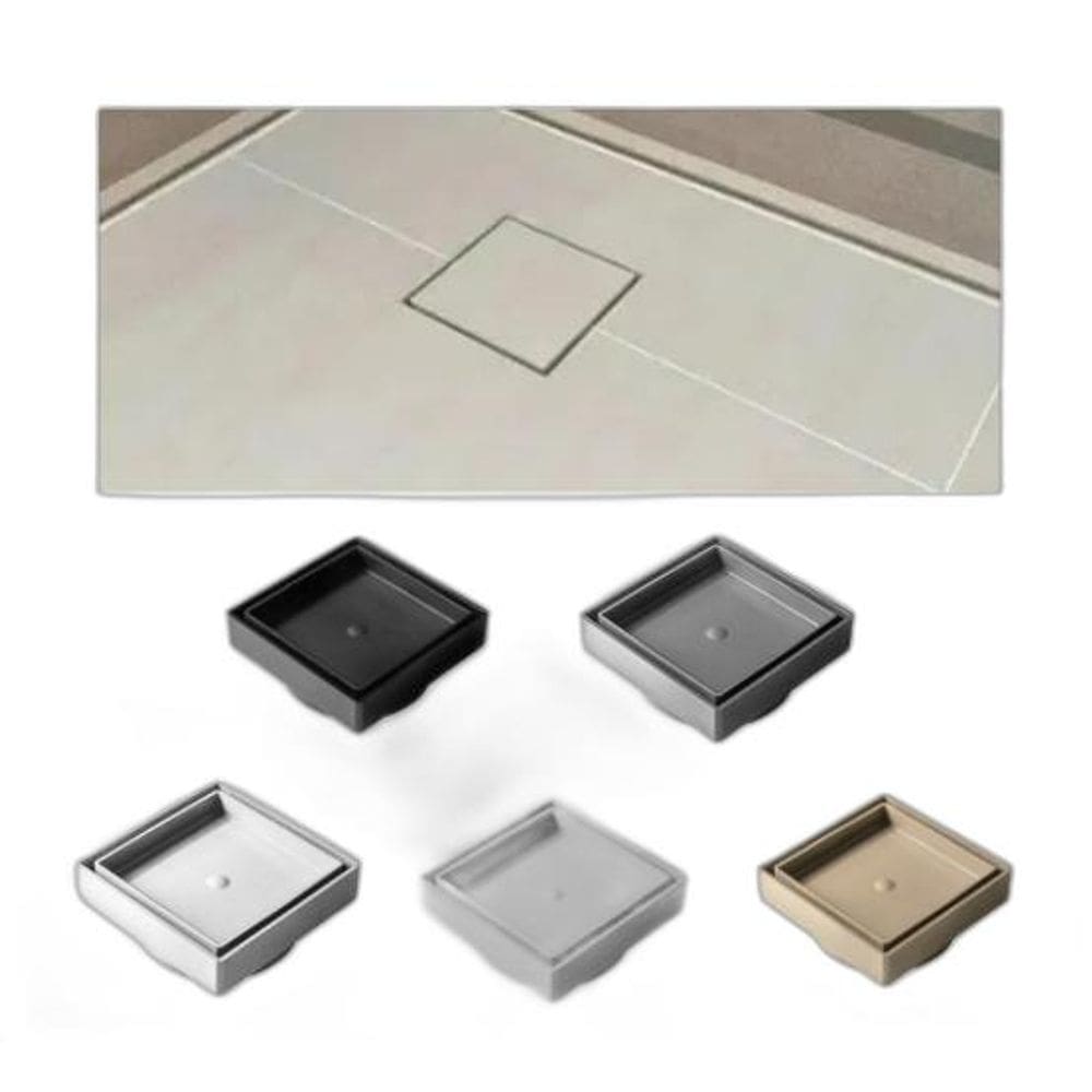 Ralo Oculto Invisível Quadrado 10X10 Cm Seca Piso E