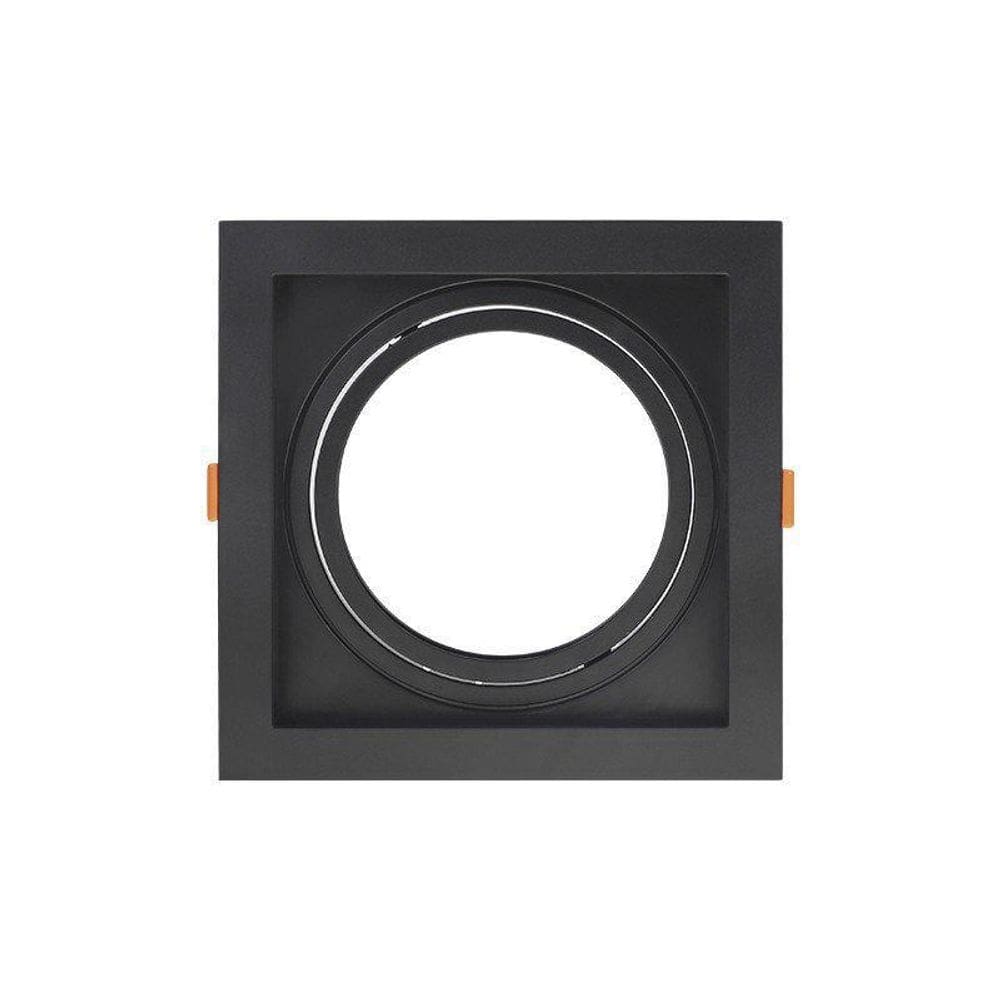 Spot Recuado De Embutir Quadrado Móvel Ar 111 Preto Taschibr