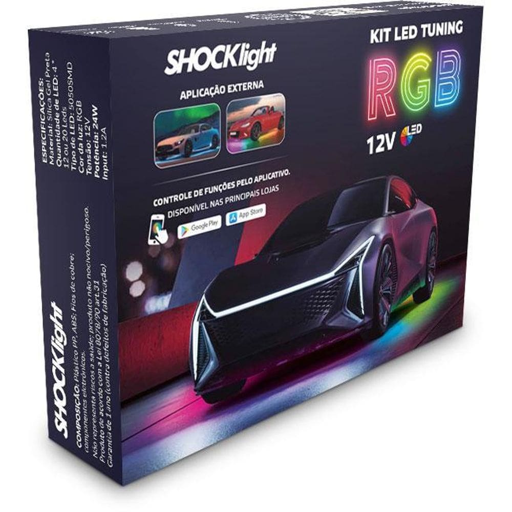 Kit Led Atmosferico Tuning Externo Rgb 60X90 Leds Shocklight