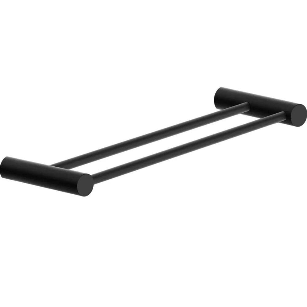 Toalheiro Rosto Duplo Preto Fosco Orion Grego Metal 30Cm