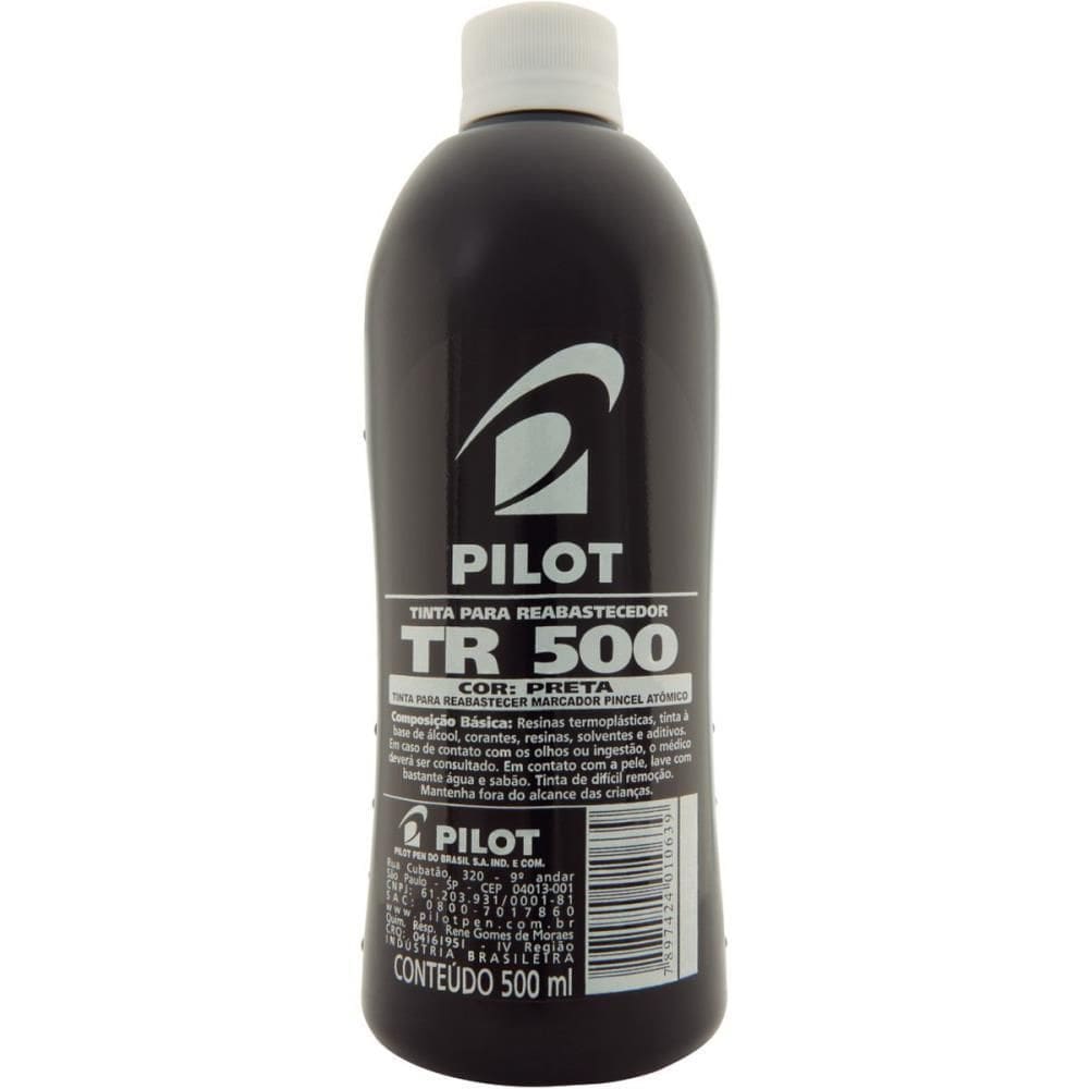 Tinta Marcador Permanente Reabastecedor 500Ml Preto - Pilot
